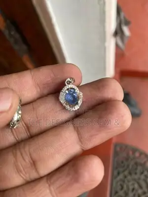 Blue Sapphire Pendant with Chain
