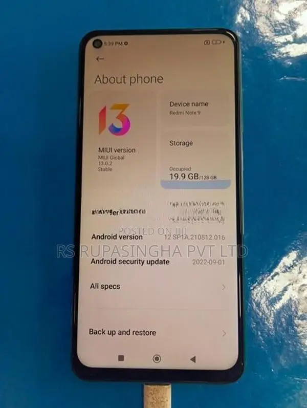 Xiaomi Redmi Note 9 4GB 128GB (Used)