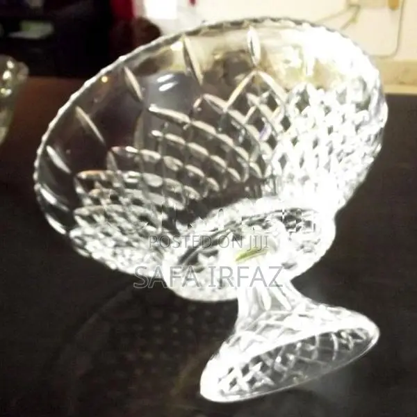 Vintage Cut Crystal Pedestal Fruit Bowl Circa 1920