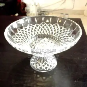 Vintage Cut Crystal Pedestal Fruit Bowl Circa 1920