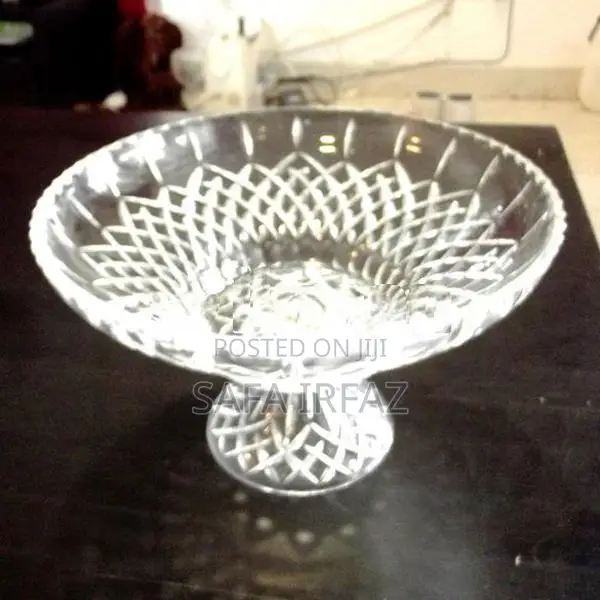 Vintage Cut Crystal Pedestal Fruit Bowl Circa 1920