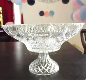 Vintage Cut Crystal Pedestal Fruit Bowl Circa 1920