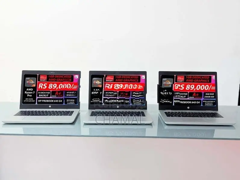 HP ProBook 645 Ryzen 7 |AMD Radeon VGA|8GB Ram |256GB NVMe Laptops