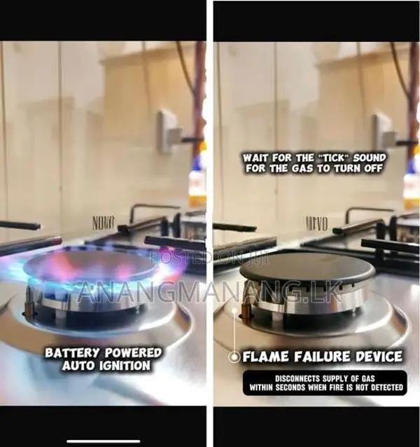 Novo Safety Modern 4 Burner Gas Cooker Hob