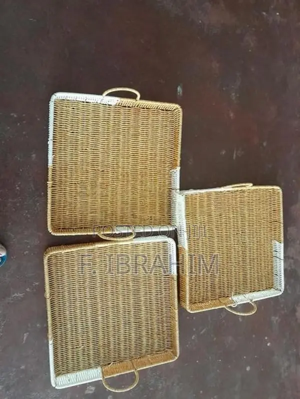 Woven Wicker Serving Trays