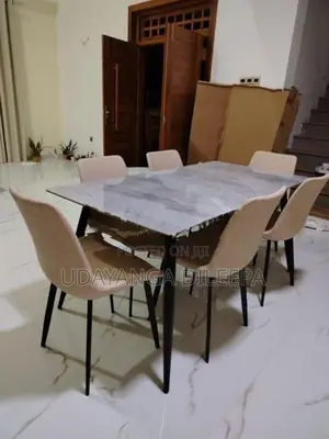 Luxury Dining Table with Cushion Chairs