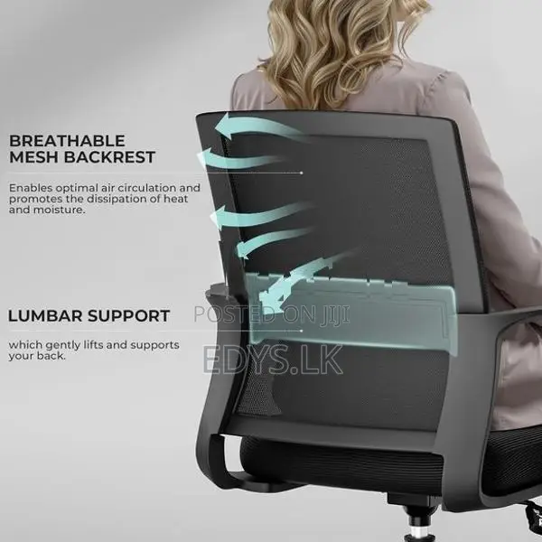 Fully Black Plastic wheel Office Chairs - 840B