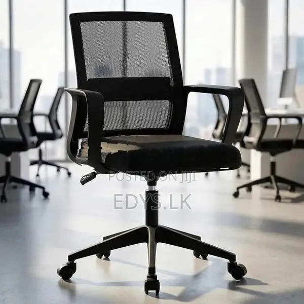 Fully Black Plastic wheel Office Chairs - 840B