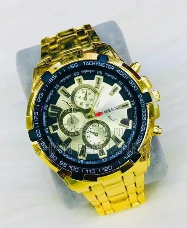 Luxury Gold Men’s Stainless Steel Watch