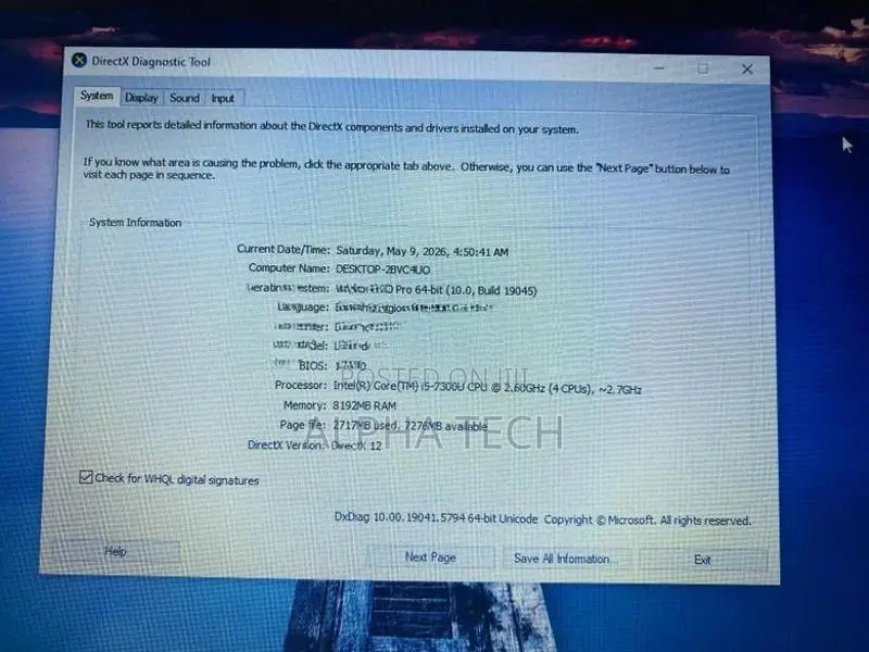 Dell Latitude Core i5 7th Gen 8GB RAM 256GB NVMe