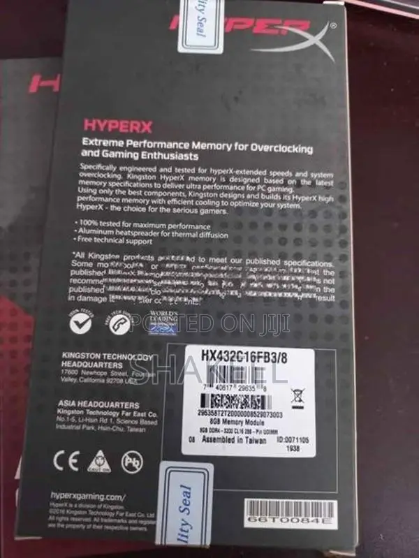 HyperX 8GB DDDR4 RAM