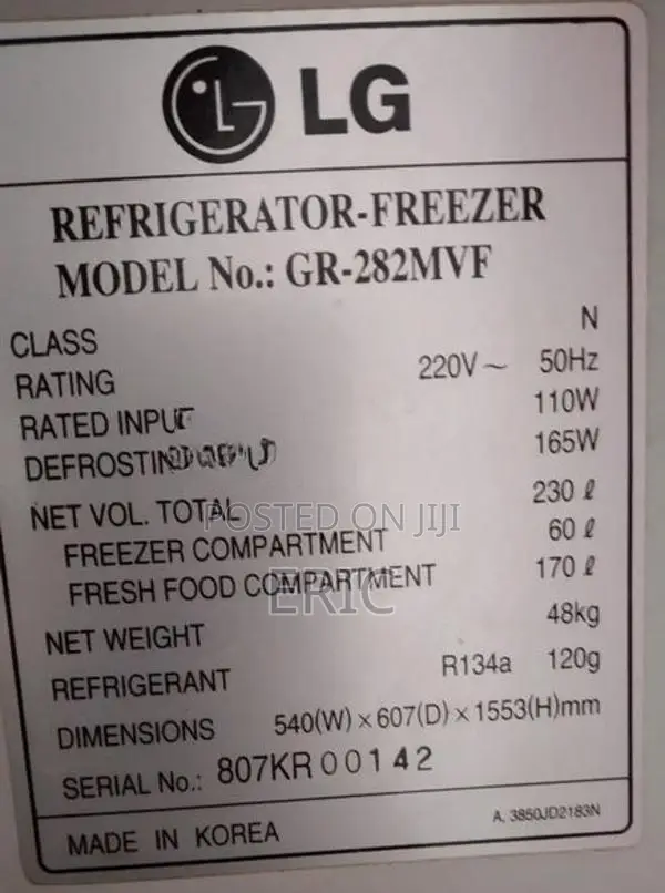 LG Double Door Refrigerator