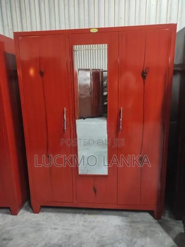 New 3 Door Steel Cupboard With Mirror (Sss9)