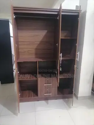 new melamine 3 door cupboard wardrobe mirror 6*4 ft