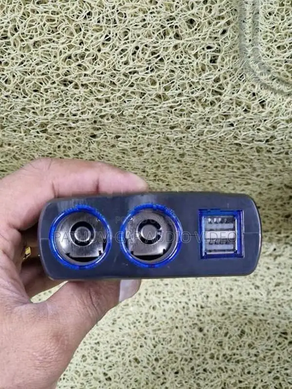 120W 2 Sockets With USB Car Charger 12V 24V