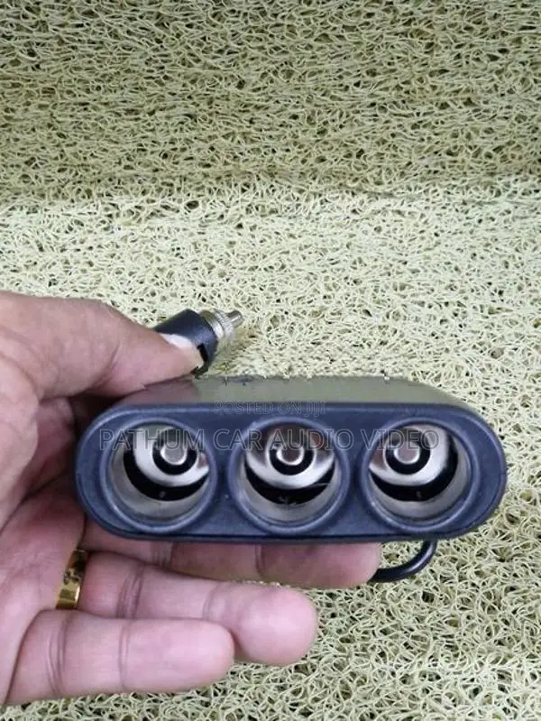 120W 3 Sockets With Fast Car Charger Type C USB
