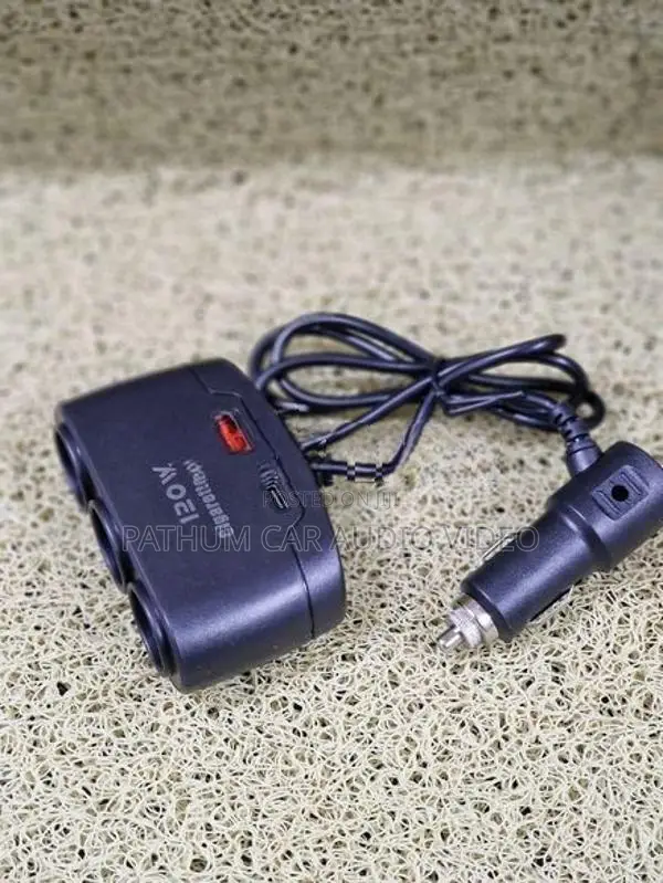 120W 3 Sockets With Fast Car Charger Type C USB