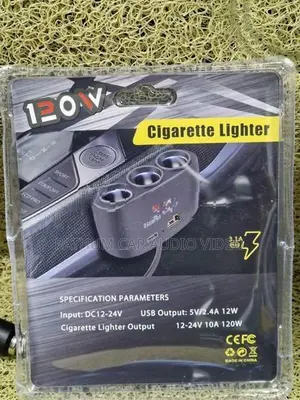 120W 3 Sockets With Fast Car Charger Type C USB