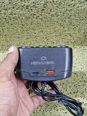 120W 3 Sockets With Fast Car Charger Type C USB