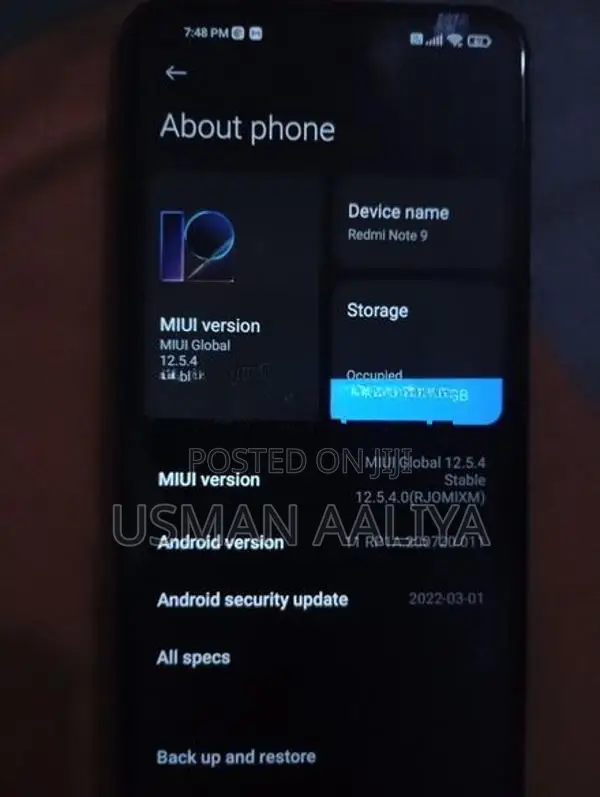 Xiaomi Redmi Note 9 (Used)