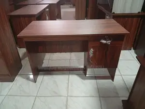 Modern 4x2 Dark Office Tables with Leg Bar