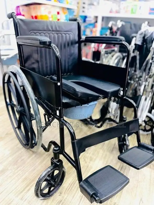 Commode Wheelchair Powder Corted Black Edition Alloy Wheels