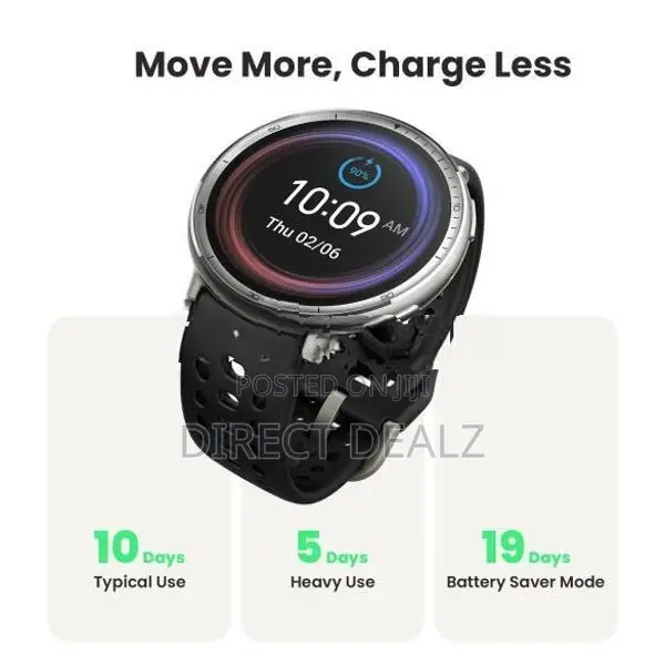 Amazfit Active 2 Premium Version Smart Watch - Black