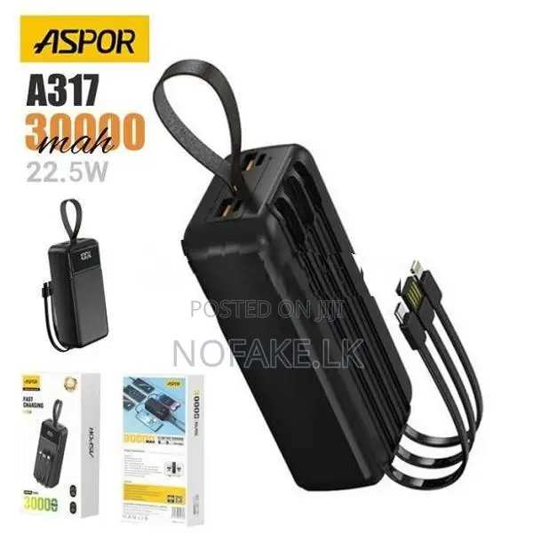 ASPOR 22.5W 20W 50000mAh in Built Cables Power bank