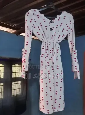 White Red Heart Print Co Set