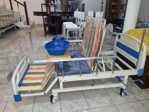 Four-Function Manual Bed with Lateral Tilt and Sanitary Functionality