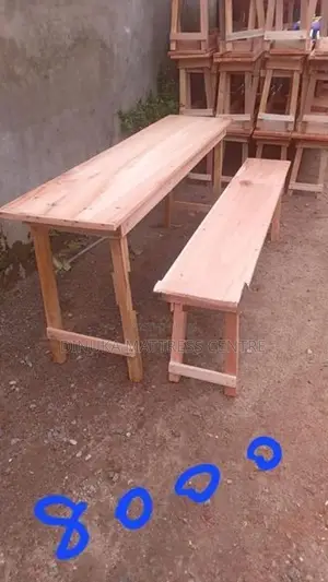 Table with Bench 6ft ×15inch Mahogani