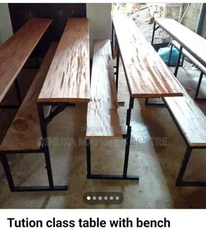 Table with Bench 6ft ×15inch Mahogani