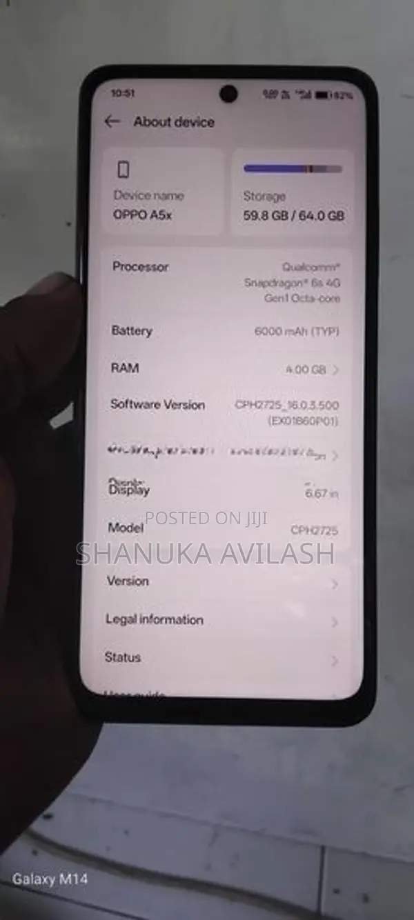 Oppo A5x 4GB Ram (Used)