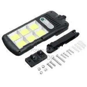 Solar Motion Sensor Wall Light- 6 COB Outdoor - Lamp Remote