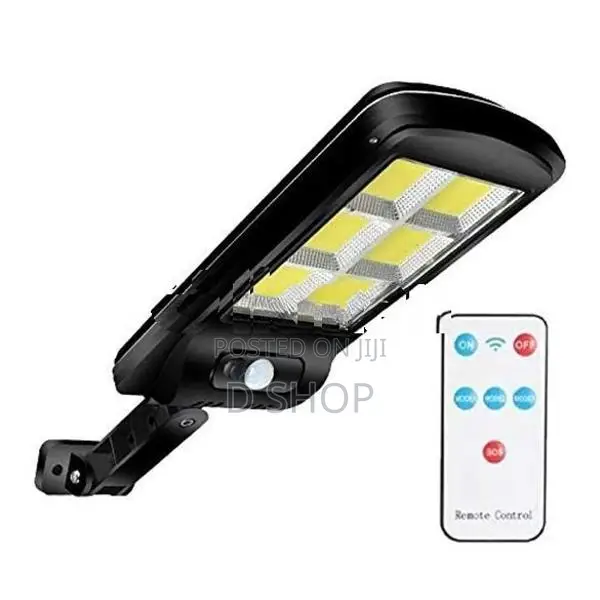 Solar Motion Sensor Wall Light- 6 COB Outdoor - Lamp Remote