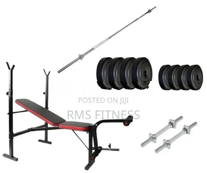Brand New Weight Bench with Full Set / - j5