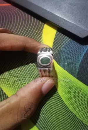 Green Gemstone Silver Ring