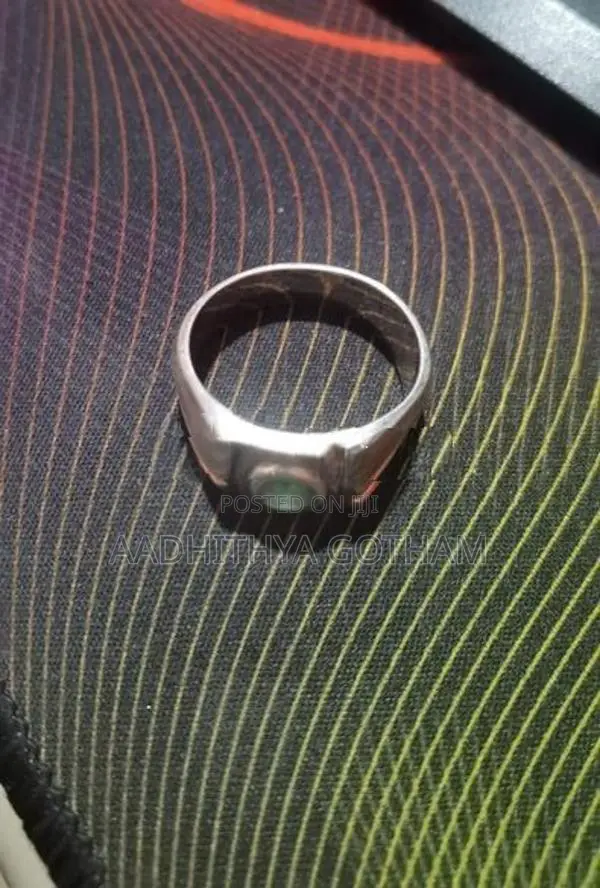 Green Gemstone Silver Ring