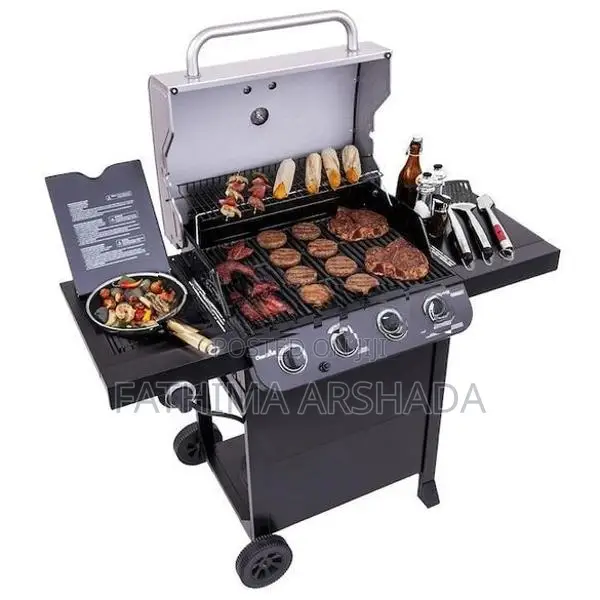Infrared 4-Burner Propane Gas Grill Cabinet with Side Burner