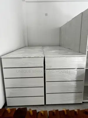 Modern Finger Pull Large White Drawer Cupboards