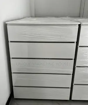 Modern Finger Pull Large White Drawer Cupboards