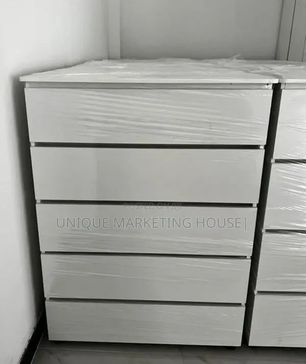 Modern Finger Pull Large White Drawer Cupboards