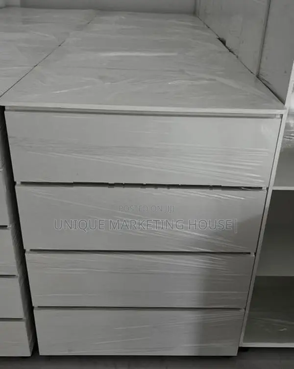Modern Finger Pull Large White Drawer Cupboards