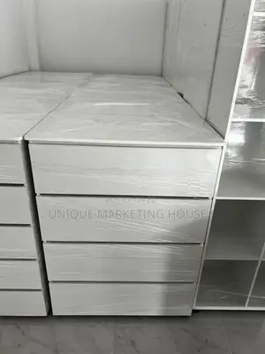 Modern Finger Pull Large White Drawer Cupboards