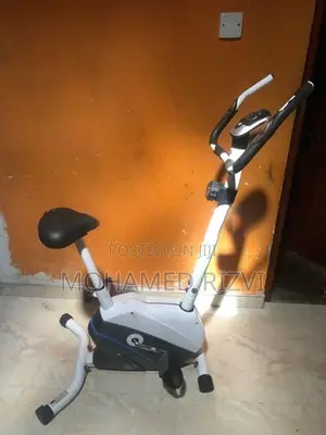 White Stationary Exercise Bike