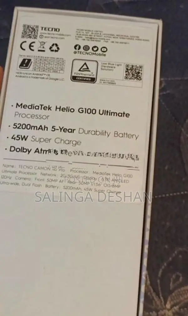 Tecno Camon 40 Pro (Used)
