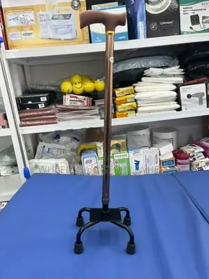 Quad Cane Stick 4 Legs (Brown)