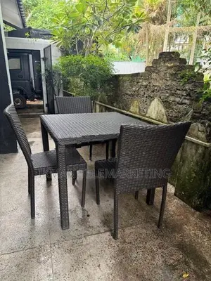 Cane Chairs with Table
