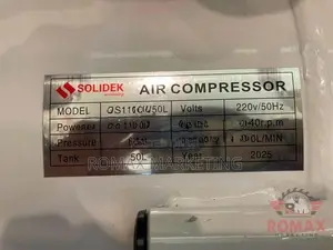 50L Air Compressor SOLIDEC 550W Sound Proof