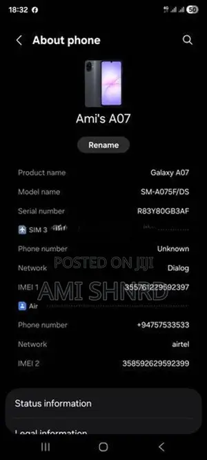 Samsung Galaxy A07 2026 (Used)